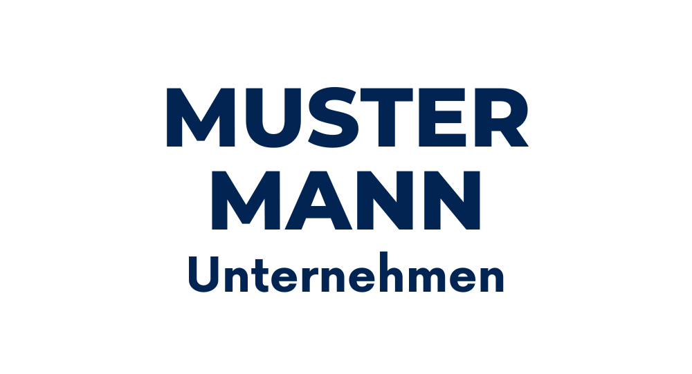Logo vom Mustermann Unternehmen in Musterstadt